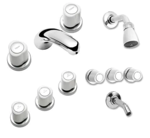 GRIF BA&Ntilde;O PEI LORCA CROMO/BLANCO (DUCH+LAV+BI)90010      **10%