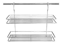 ESTANTE 2 GRANDE CROMADO BARRAL ROSEN/SOLDAR