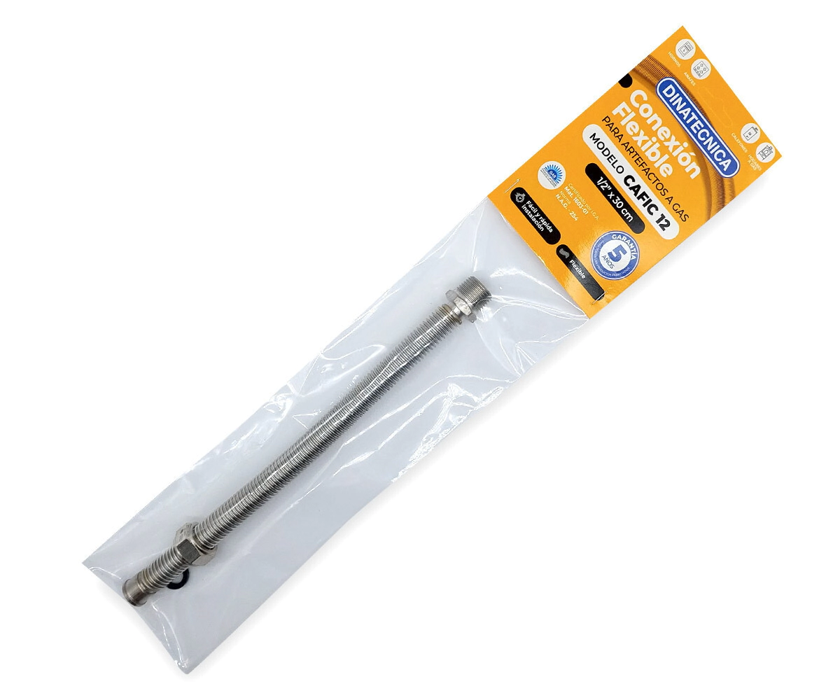 FLEXiIBLE GAS APROBADO ACERO 1/2X30 DINATECNIA