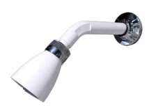 FLOR DE DUCHA COMPLETO PEIRANO ABS BLACO/CROMO