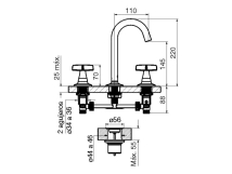 COMBO GRIF FV LAVATORIO + DUCHA EMB PETALO CROMO