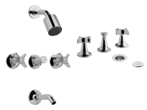 COMBO GRIF FV BIDET + DUCHA EMB PETALO CROMO