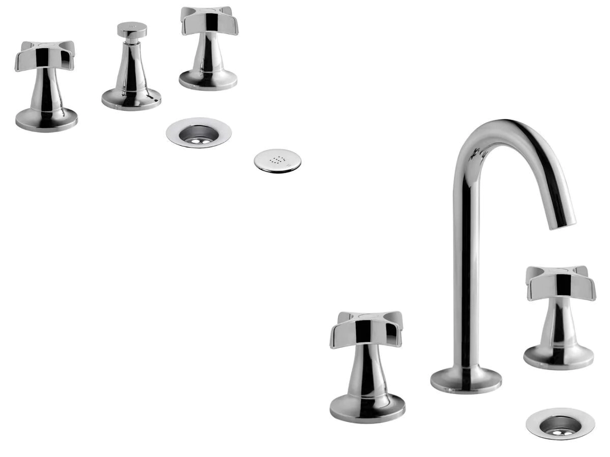 COMBO GRIF FV LAVATORIO + BIDET PETALO CROMO