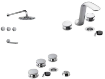 COMBO GRIF BA&Ntilde;O COMPLETO FV NUEVA CROMO (LAV+DUCH EMB+BID)