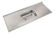 MESADA INOXIODABLE 1.60 CON BACHA, ZZ52 stock centrada