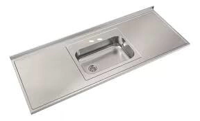 MESADA INOXIODABLE 1.60 CON BACHA, ZZ52 stock centrada