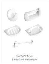 KIT AC LOZA 5PIEZAS  DACCORD  BLANCO BOUTIQUE    *10%