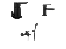 MONOCOMANDO BA&Ntilde;O PEI BLACK RIO PEIRANO LAV BAJO+BID+DUCH EXT