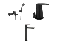 COMBO MONOC BA&Ntilde;O COMPLETO PEIRANO BLACK RIO LAV ALTO+BID+DUCH EXT