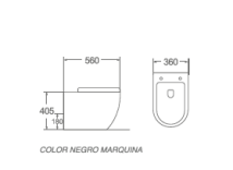 INODORO ATTIUM PIETRA CORTO NEGRO ** MODELO 2026**