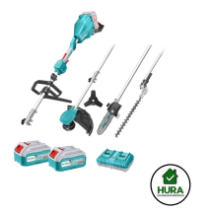 COMBO TOTAL MULTIFUNCION  4 EN  1 (DESMALIEZADORA-BORDEADORA-CORTACERCO Y MINI MOTOSIERRA)