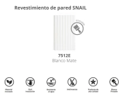 PLACA WALL PANEL 2,75 mt X 16Mm X 25CM  SNAIL ATRIM BLANCO MATE COD : 7512E  **TEMPORADA 2026**