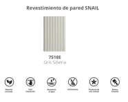 PLACA WALL PANEL  2,75 mt X 16Mm X 25CM   SNAIL ATRIM GRIS SIBERIA COD : 7518E  **TEMPORADA 2026**