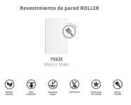 PLACA WALL PANEL 2,75mt X 16cm X 2,50mm  ROLLER ATRIM BLANCO MATE COD : 7562E  **TEMPORADA 2026**