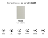 PLACA WALL PANEL 2,75mt X 16cm X 2,50mm  ROLLER ATRIM GRIS SIBERIA COD : 7568E  **TEMPORADA 2026**