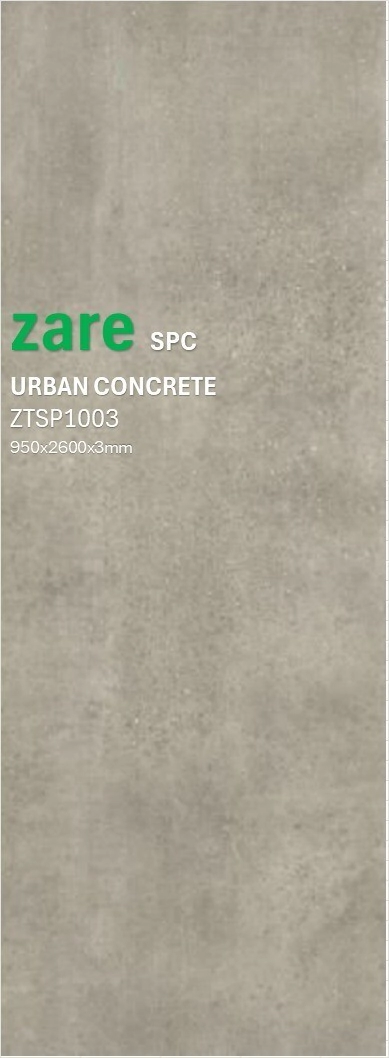 PLACA SIMIL MARMOL ZARE,  95cm X 2,60,  3mm,  URBAN,  CONCRETE, *ZTSP1003*  *STOCK* MODELO 2027