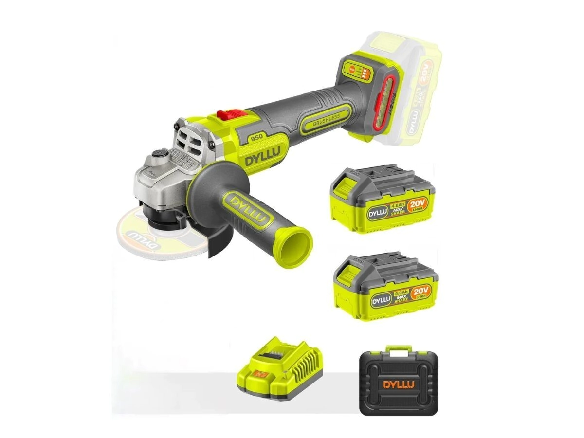 AMOLADORA INALAMBRICA 115 20V 950W DYLLU CON 2  BATERIA Y CARGADOR DYLLU DTLAP5322-4