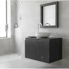 VANIT DIELFE 60cm,  COLGAR,  GRIS ARCILLA,  MELA 2 PUERTAS MESADA SIMIL MARMOL *SIN BACHA*