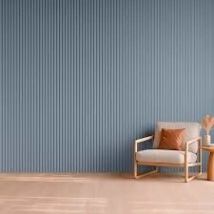 PLACA WALL PANEL 2,90MT X 16 CM AZUL ( PVC Y FIBRA DE MADERA )