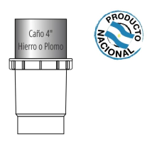 TRANSICION  ACOPLE ADAPTAR P/PARTE MACHO DE 4" A 110  (LARGO)