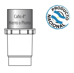 TRANSICION  ACOPLE ADAPTAR P/PARTE MACHO DE 4" A 110  (LARGO)
