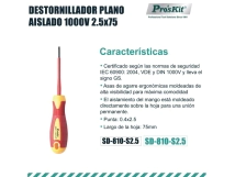 DESTORNILLADOR AISLADO PLANO 750MM X 6.5MM  Proskit  COD : SD810S25