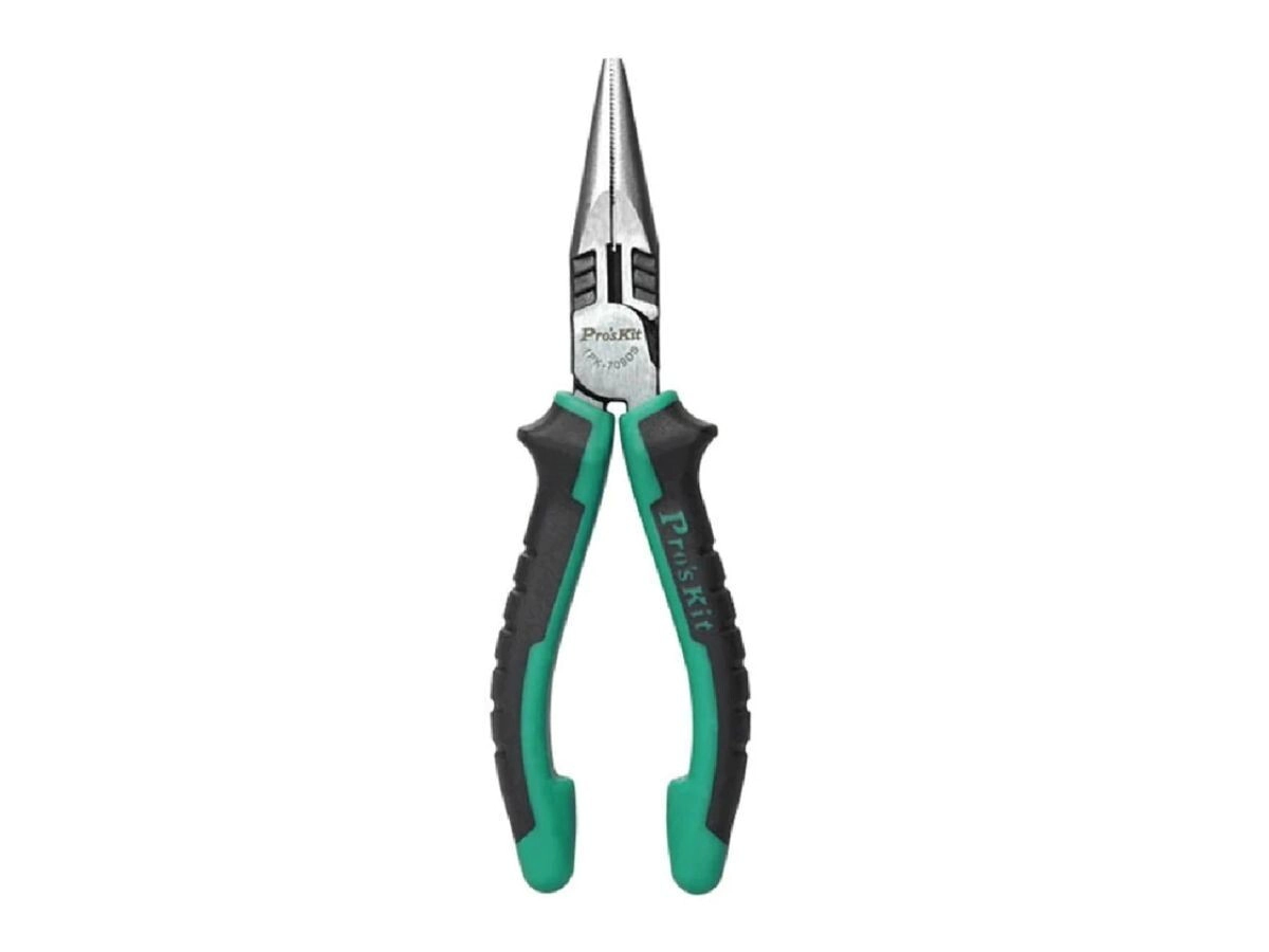 PINZA DE PUNTA "6 ProsKit   COD:1PK-709DS COLOR VERDE Y NEGRO