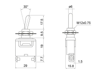 LLAVE ON-OFF DE ENCENDIDO  PAL.A 2C CROMDADA  COD:NLLA70001