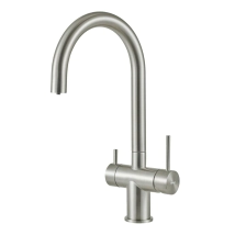 MONOCOMANDO PEIRANO, MESADA VITA 22175 ACERO BRUSCHED CON PURIFICADOR Y DOBLE LEVA