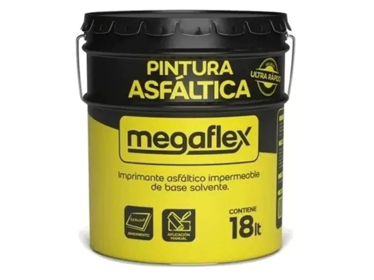 PINTURA ASFALTICA 18 LT MEGAFLEX BASE SOLVENTE