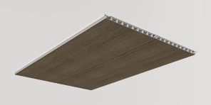 CIELORASO PVC KIT COLOR: WALNUT +PERIMETRAL  13MMx 3 M x 20 CM x 10 TABLAS  ( RINDE 6 M2 CADA  KIT )