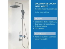 GRIFERIA DUCHA INTELIGENTE GLOA MULTIFUNCIONAL PIANO GRIS DIGITAL CON BARRAL