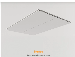CIELORASO PVC BLANCO 8 mm x 4mt x 25cm CAJA CERRADA (TRAE 10 TABLA CUBRE 105 M2 )