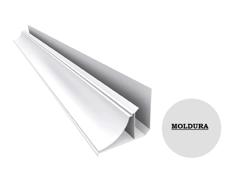 CIELORASO PVC BLANCO MOLDURA PERIMETRAL  (PARA 8MM-10-MM-13MM) PRECIO X CAJA  TRAE 10 VARILLAS DE 3M