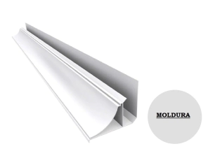 CIELORASO PVC BLANCO MOLDURA PERIMETRAL  (PARA 8MM-10-MM-13MM) PRECIO X CAJA  TRAE 10 VARILLAS DE 3M