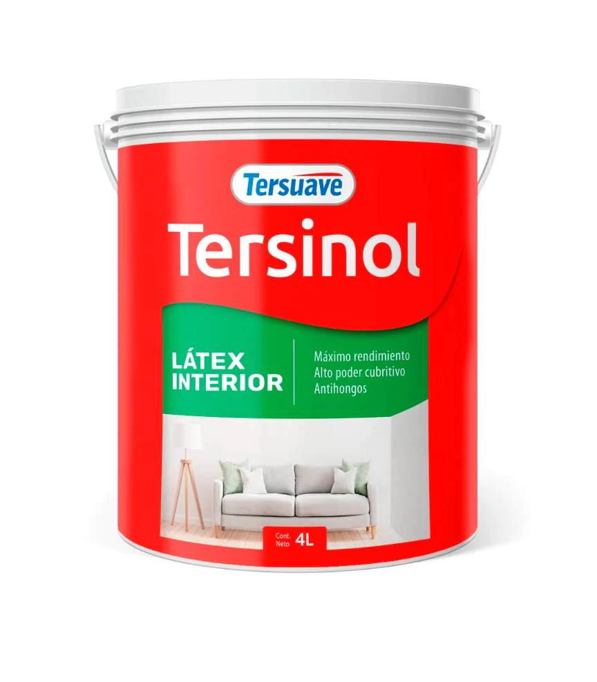 PINTURA LATEX BLANCO TERSINOL 4 Lt INTERIOR  *7 %   ***TERSUAVE***