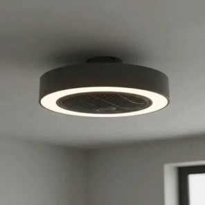 VENTILADOR TECHO EVEREST CON PARLANTE TURBO VT-20 NEGRO led 3 tonos+32w+6 vel+parlante bt+contr remo