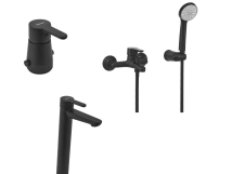 MONOCOMANDO BA&Ntilde;O COMPLETO PEIRANO ADRA BLACK  DUCH EMB+LAV ALTO+BIDE