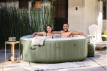 SPA INFLABLE INTEX BURBUJA TERAPIA OLIVA REDONDO 196 x 71 cm