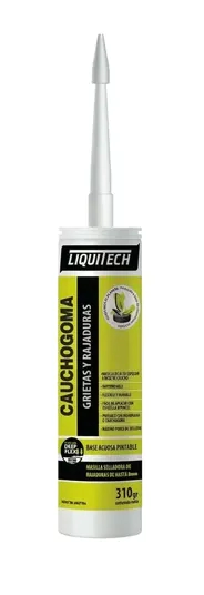 SELLA GRIETAS PINTABLE CAUCHOGOMA 310G BLANCO LIQUITECH *7% ( GRIETAS Y  RAJADURA )
