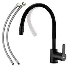 MONOCOMANDO MESADA PIAZZA EMBLEM NEGRO FLEXIBLE 10016NE *10%