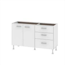 BAJO 120 DIELFE ECO ARMAR BLANCO,  Sin corredera, sin mesada