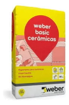 PEGAMENTO P/CERAMICO 25KG WEBER BASIC  (IMPERMEABLE PARA INTERIOR ) el pallet trae 64 uD