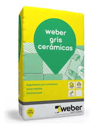 PEGAMENTO P/CERAMICO 25KG WEBER GRIS  (IMPERMEABLE PARA INTERIOR ) el pallet trae 64 uD