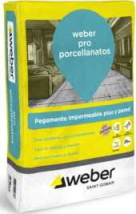 PEGAMENTO P/PORCELANATOS PRO NUEVO 25KG WEBER (PARA PORCELLANATO  INTERIOR )