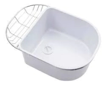 SECAPLATO INOXIDABLE JOHNSON CON PILETA PVC P/LUXO BLANCO