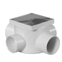 BOCA DE ACCESO PVC AMANCO 63X50 CON TAPA CIEGA ACERO INOX