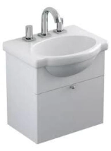 VANITORY LAQUEADO 50 VENECIA COLG FERR CON BACHA 1 PERFORACION BLANCO ORIGINAL Y4V1E