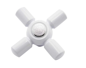 VOLANTE CRUZ PLASTICO BLANCO TIPO LINEA 42 FV SIN INSERTO