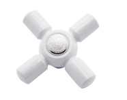 VOLANTE CRUZ PLASTICO BLANCO TIPO LINEA 42 FV SIN INSERTO